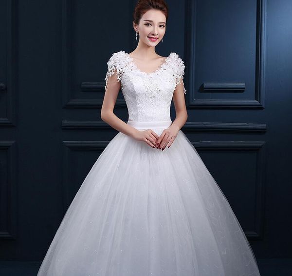 

white ballroom ball vestido de novia tulle wedding dress bridal dance dresses robe de marriage party