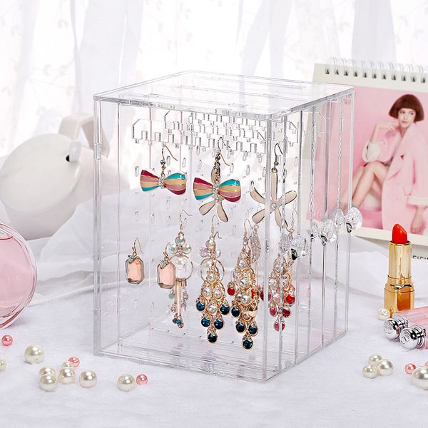 

270 holes acrylic jewelry makeup organizer holder jewelry display organizer earring jewelry display box holder makeup organizer