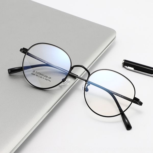

titanium frame universal campus horticultural art plain glasses for men and women glasses frame 1898, Silver