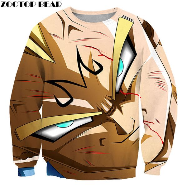 

wicked super no cap men sweatshirts dragonball spring thick casual streetwear anime sweatshirts pullovers 3d print, Black