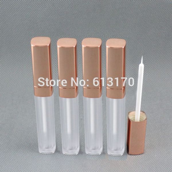 Neuankömmling 6 ml Eyeliner-Tuben, quadratische Form, klare, leere Revitalash-Wimpernflaschen, Golddeckel für Frauen, DIY-Make-up