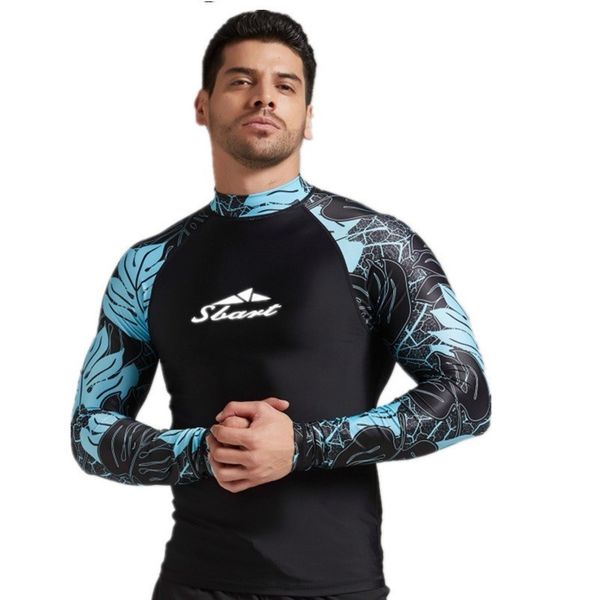 

2020 men rashguard windsurf lycra rash guard surf shirt long sleeve swimsuit uv proof water sport t shirt sails diving wetsuit