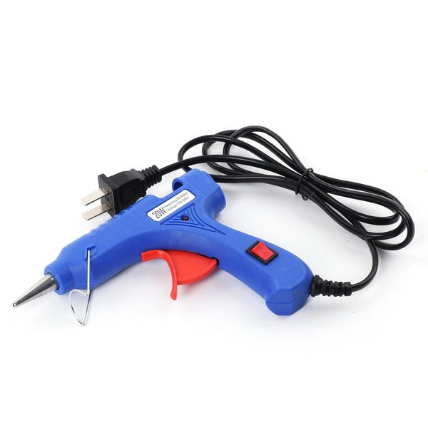 

high temp heater melt glue gun 20w repair tool heat gun blue mini us/eu plug melt glue sticks 100-240v p20