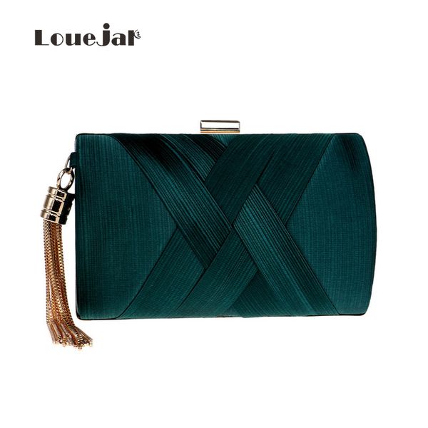 

louejal women evening clutch bag tassel metal handbags with chain wedding party banquet shoulder bags borla bolsos