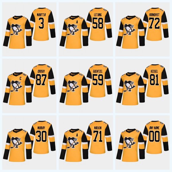 

58 Kris Letang Pittsburgh Penguins 87 Sidney Crosby 71 Evgeni Malkin 72 Patric Hornqvist 81 Phil Kessel 2019 Third Hockey Jersey