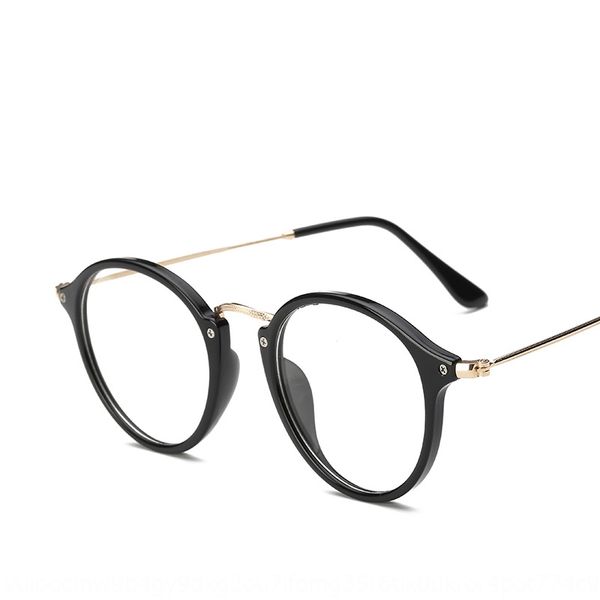 

large frame plain myopia men's and women's frame glasses couples can match myopia glasses, Silver