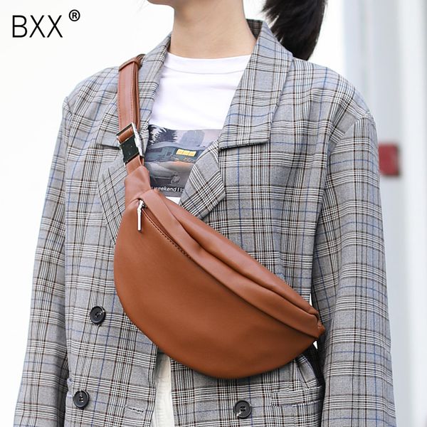 

bxx] мода качество кожа pu crossbody сумки для женщин 2020 весна плеча сумка lady travel грудь талия сумка hk642