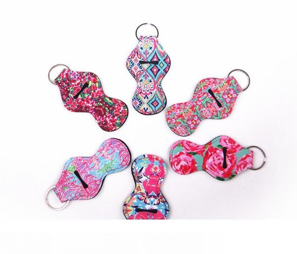 

new arrival neoprene chapstick holder keychain girl chapstick lipstick keychain for sale gift favors valentines gift durable ship, Slivery;golden