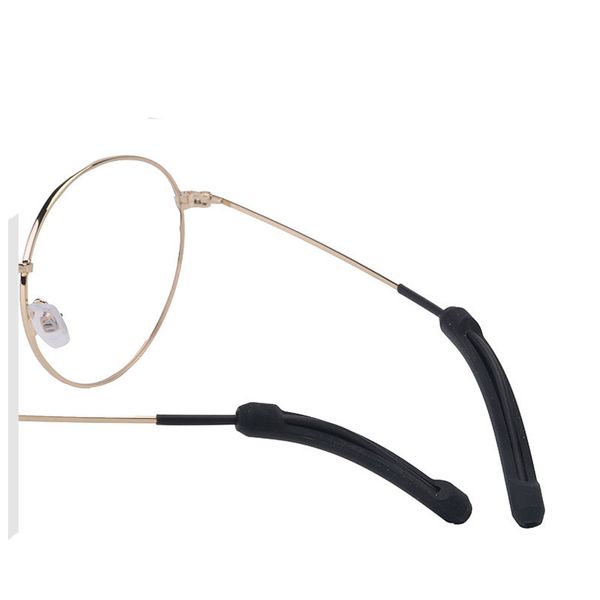 

reusable soft silicone anti-slip sunglasses holder for glasses removable cover pure color eyeglass decor fashion accessories, Silver