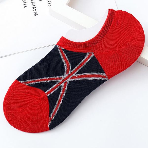 

1pair comfortable print cotton sock slippers short ankle socks calcetines antideslizante mujercalcetin invisible mujer a, Black;white