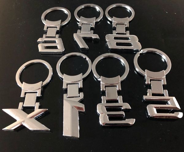 

for bmw 1 3 5 6 7 8 xseries x5 m5 f13 f15 e36 e39 e53 e60 silver metal number letters key holder fashion keyring keychain