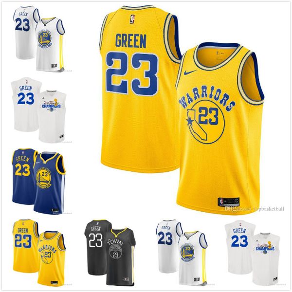 

men's basketball jerseys golden state warriors draymond green #23 2019-20 nba season iconassociationstatement edition jerseys, Black