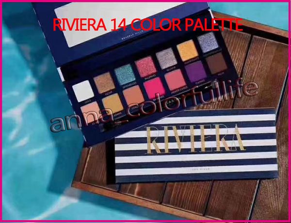 

2019 NEW Фирменные палитры для макияжа RIVIERA 14 цветов Палитры теней для век Shimmer Matte Тен