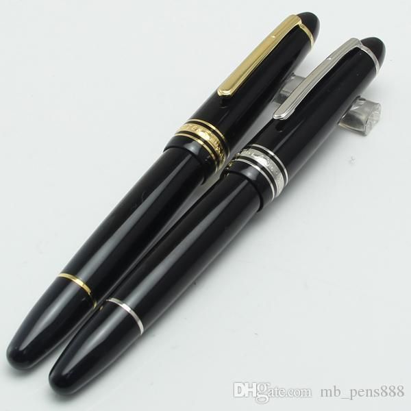 

unique design office school stationery black resin barrel silver golden clip roller ball pen (thickest pen barrel, Blue;orange