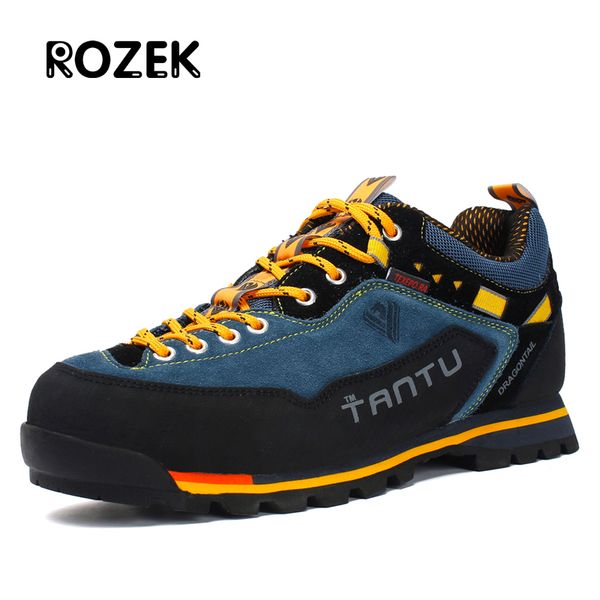 

rozek autumn new popular style men hiking shoes outdoor jogging trekking sneakers lace up athletic comfortable shoes size 40~46