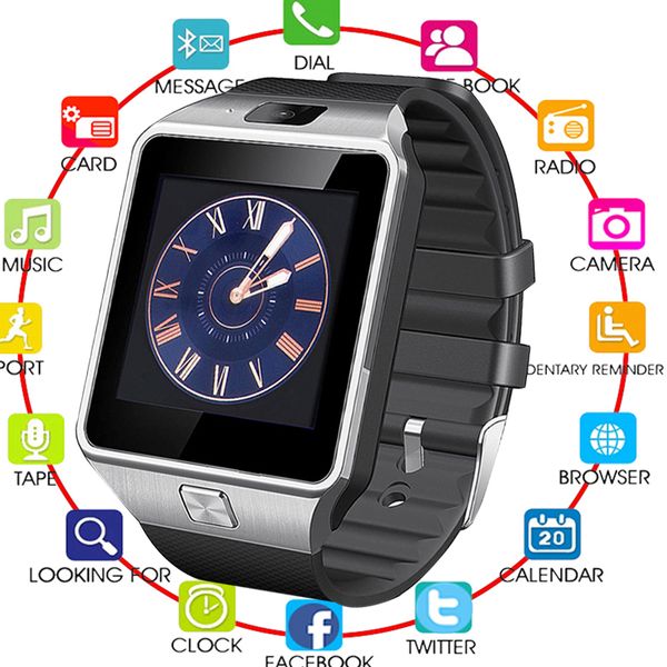 

2019 лучшие Bluetooth смарт часы DZ09 Smartwatch для Android Apple Phone Clock поддержка Facebook Whatsapp SD SIM с камерой