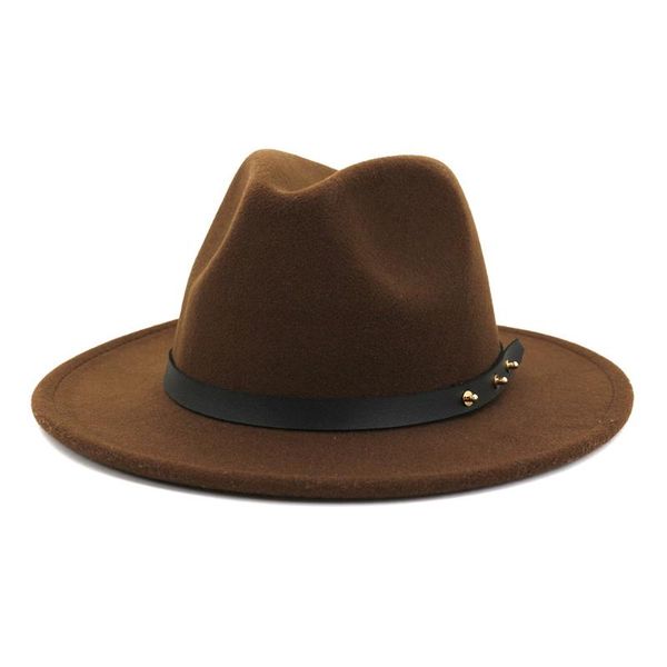 

new vintage fedora men wool wide brim hat winter autumn for woman chapeau brown hat bowler women jazz hats hf06, Blue;gray