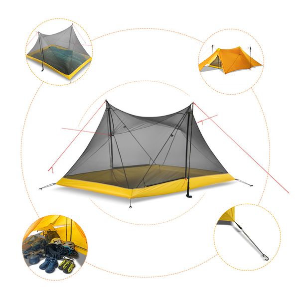 

ultra light inner mesh tent outdoor camping tent backpacking tents camping hiking inner four corners 3 persons 3 seasons