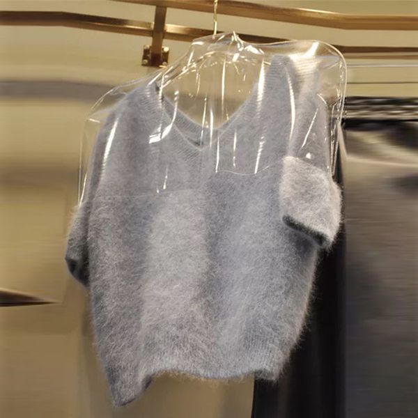 

autumn sweater 2019 new solid color v-neck imitation mink velvet pullover sleeve sweater women v-neck pullovers women, White;black