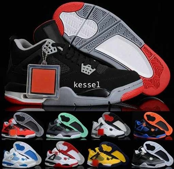 

fashion 4 iv basketball shoes for men,white cement oreo 4s mens athletics sports trainers boots sneakers size 8-13