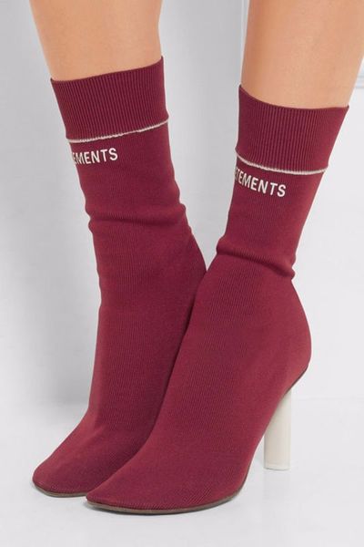 Heißer Verkauf – Neue Stretch-Socken-Strickstiefel für Damen, Jersey-Stiefeletten, High Heels, Damen, schmale Stiefel, neue Marken-Designer-Abschlussball-Party-Schuhe