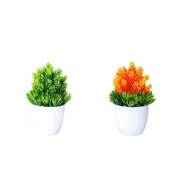 

2pcs potted plants home bedroom kitchen garden deccorative fake bobsai gifts