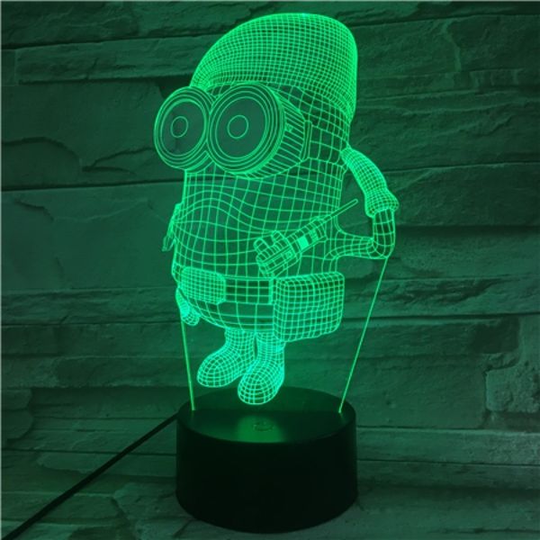 

unique kids led night lamp despicable me 2 minions nightlight for children's bedroom decorative 3d led night light boys gift