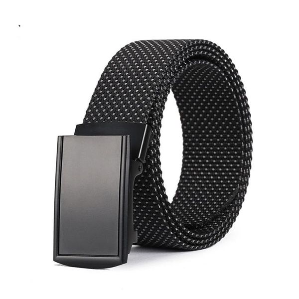 

3.8cm nylon metal tactical canvas men belt fans tactical belt 120cm automatic male strap 8, Black;brown