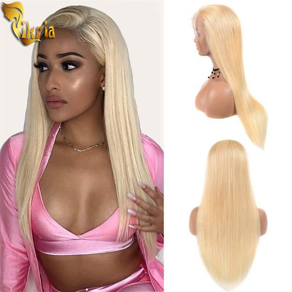 

великолепная шелковистая 613 блондинка прямые полные парики шнурка парик фронта шнурка человеческие волосы с детскими волосами предварительн, Black;brown