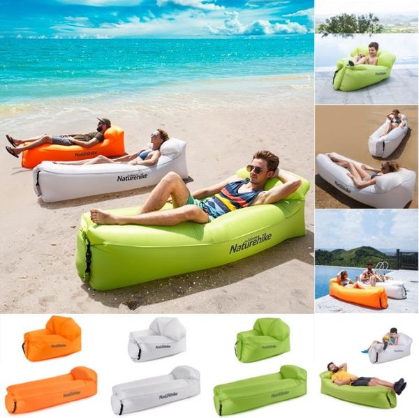 

naturehike portable outdoor inflatable air lounger couch waterproof anti-air leaking design-ideal for pool backyard beach