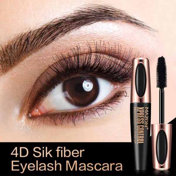 

4d silk fiber eyelash mascara long black lash eyelash extension waterproof mascara lengthens eyelashes eye makeup tool natural