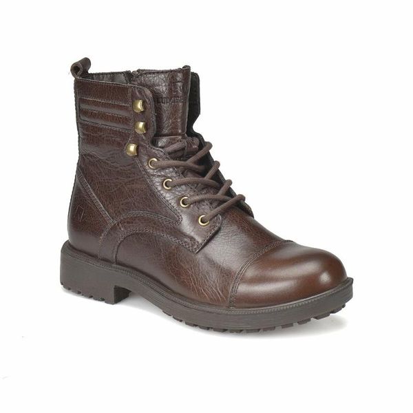 

flo ulpia dark coffee men boots lumberjack, Black