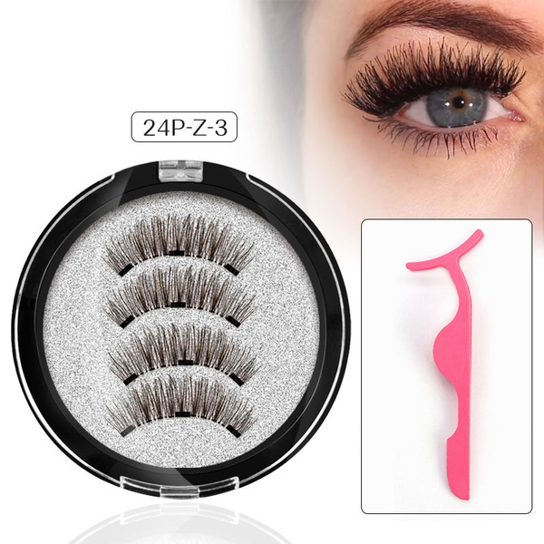 

3 magnetic eyelashes extension natural false eyelash on magnets reusable 3d magnetic fake eye lashes makeup 52hb-4
