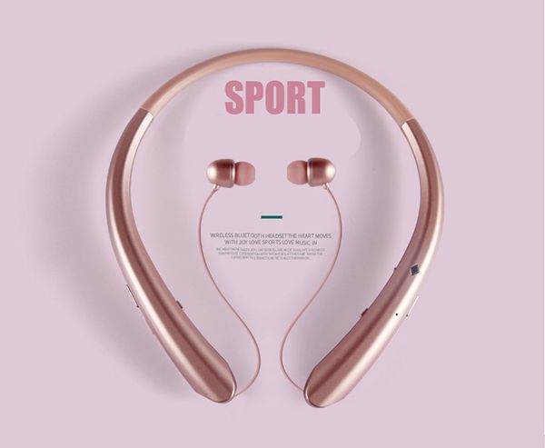 

2019 hanging neck bluetooth headset hws916 neck-handing telescopic line earphones movement 4.1 binaural running earphones hws-916