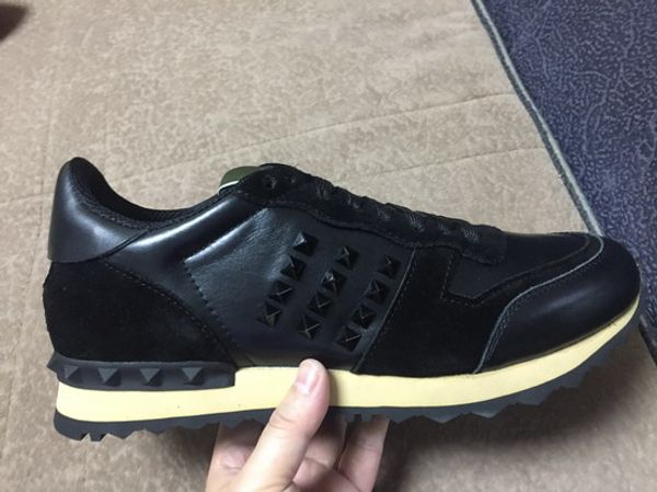 

various styles mens comfort casual shoe rivets camouflage shoes casual style fashional design women shoes luxury shoes, Black