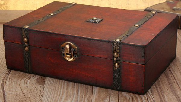 

large vintage wooden storage present candy gift box wedding party jewelry gift box