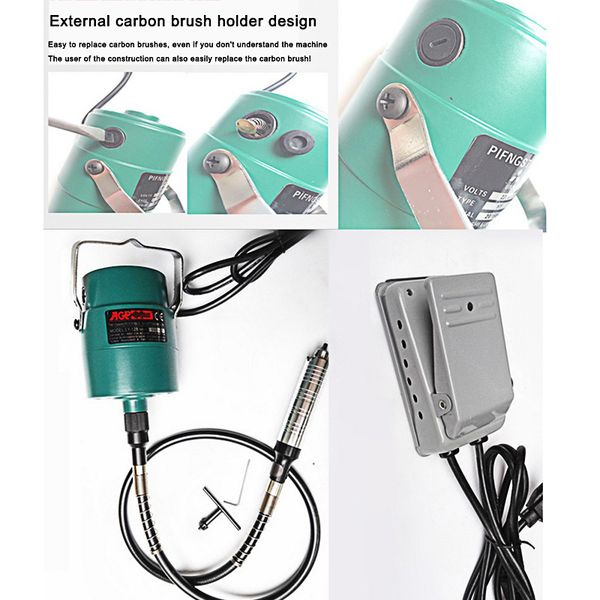 

hanging carving drilling engraving suspension flexible mill jade jewelry shaft root carved chuck handle drill polishing motor