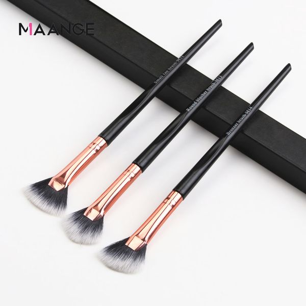 

3pcs small fan makeup brushes eye shadow powder brushes smooth concave handle portable make up tools set drop shipping
