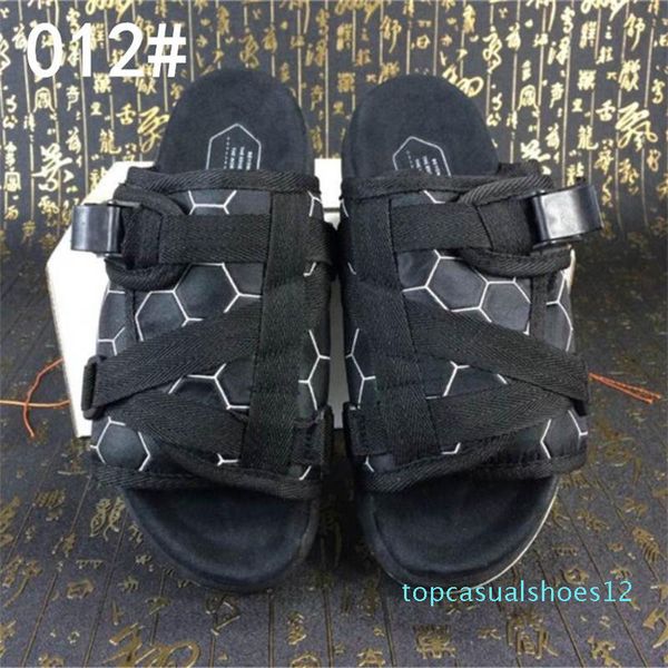

visvim slippers colorful mens lovers designer fashion slippers womens beach sandals slippers hip-hop street sandals fly t21, Black