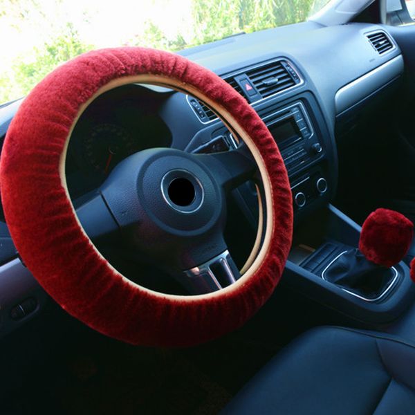 

new non-slip car decoration steering wheel handbrake gear shift plush cover
