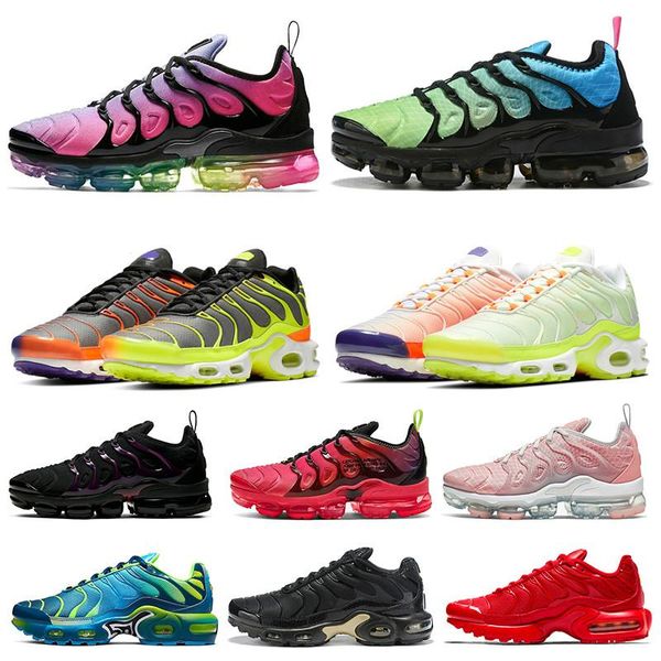 

tn plus se running shoes triple black white pink fade blue hero chorome game royal mens women sports sneakers 36-45