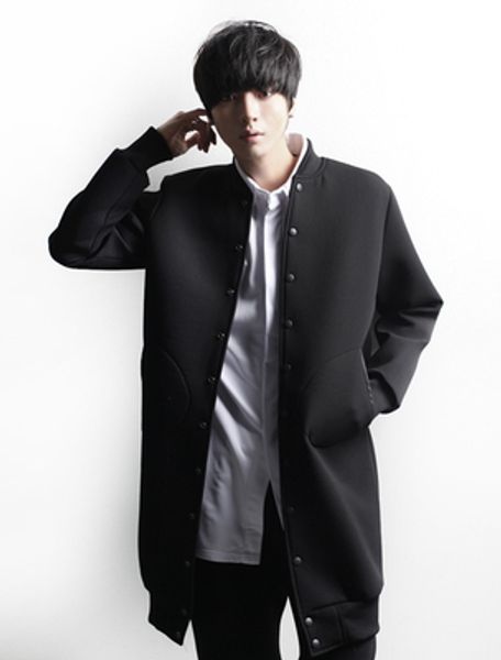 

men's clothing autumn male formal medium-long trench outerwear plus size available, Tan;black