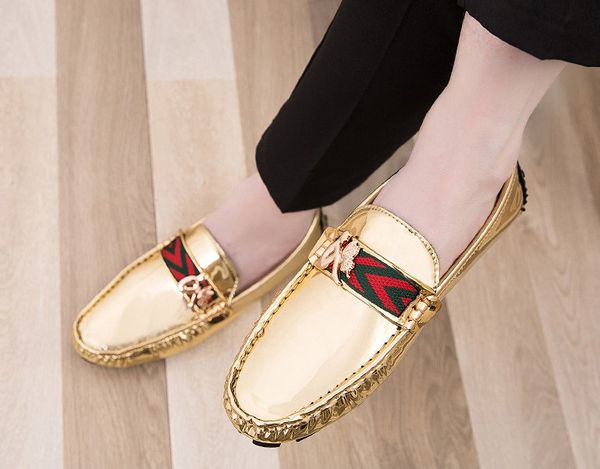 

soft leather men leisure dress shoe part gift doug shoes metal buckle slip-on famous man lazy falts loafers zapatos hombre 38-47, Black