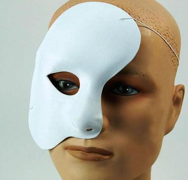 Фантом оперы маска Хэллоуин Рождество Новый Год Костюм Одежда Макияж Fancy Dress Up - Большинство взрослых White Phantom Mask