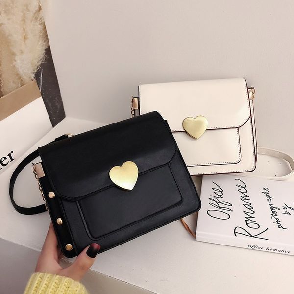 

net red small bag female 2020 new korean version of the chain small square bag love wild rivet square box messenger shoulder