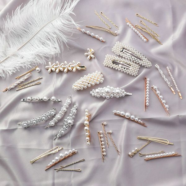 

pearl hair barrette barrette hairclip hairpins pearl white beret hair clip kleine parel haarspeldjes pearl hair jtbdk, Black;brown
