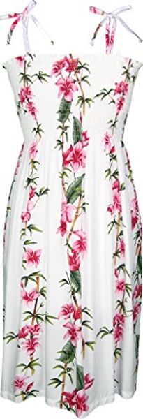 

rjc women's scenic bamboo hawaiian smocked sundress, Black;gray