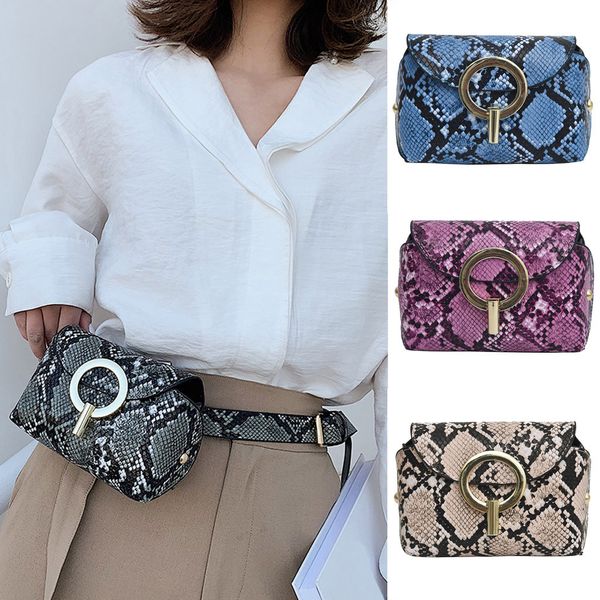 

women waist packs outdoor hasp serpentine messenger bags purse handbag totes casual chest bag waist bag phone holder bags flap