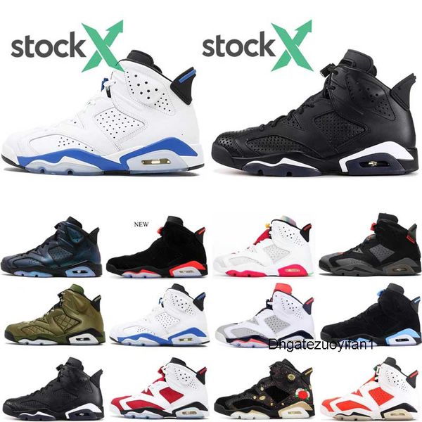 

stock x bred 6 6s premium mens basketball shoes washed denim travis scotts old black infrared black cat hare men sports designer sneakers