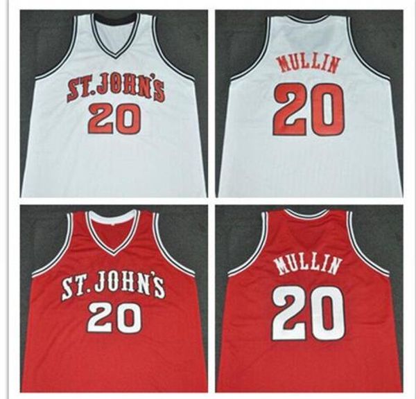 Personalizado Homens Jovens Mulheres Vintage # 20 CHRIS MULLIN ST JOHNS College Basketball Jersey Tamanho S-4XL ou personalizado qualquer nome ou número Jersey